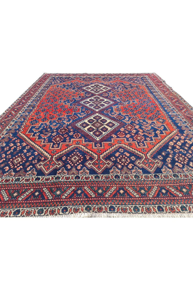 Amazing Hand Knotted Vintage Traditional Tribal Afshour Pictorial Wool Area Rug 6 x 5 Ft