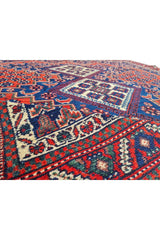 Amazing Hand Knotted Vintage Traditional Tribal Afshour Pictorial Wool Area Rug 6 x 5 Ft
