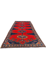 Amazing Hand Knotted Vintage Tribal Baghtiyaar Pictorial Wool Area Rug 7 x 4 Ft