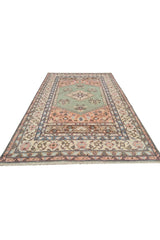 Amazing Hand Knotted Vintage Traditional Tribal Kurdi Pictorial Wool Area Rug 7 x 4 Ft