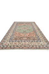 Amazing Hand Knotted Vintage Traditional Tribal Kurdi Pictorial Wool Area Rug 7 x 4 Ft
