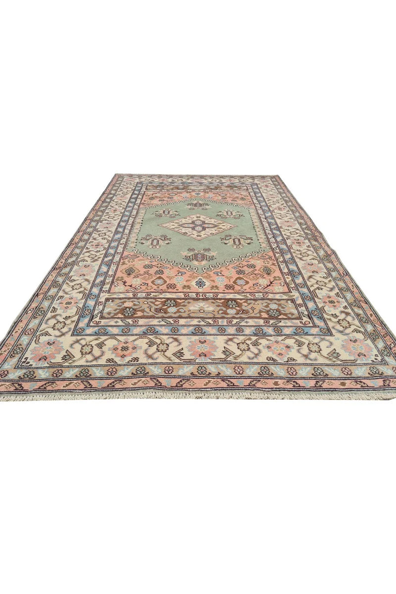 Amazing Hand Knotted Vintage Traditional Tribal Kurdi Pictorial Wool Area Rug 7 x 4 Ft