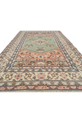 Amazing Hand Knotted Vintage Traditional Tribal Kurdi Pictorial Wool Area Rug 7 x 4 Ft