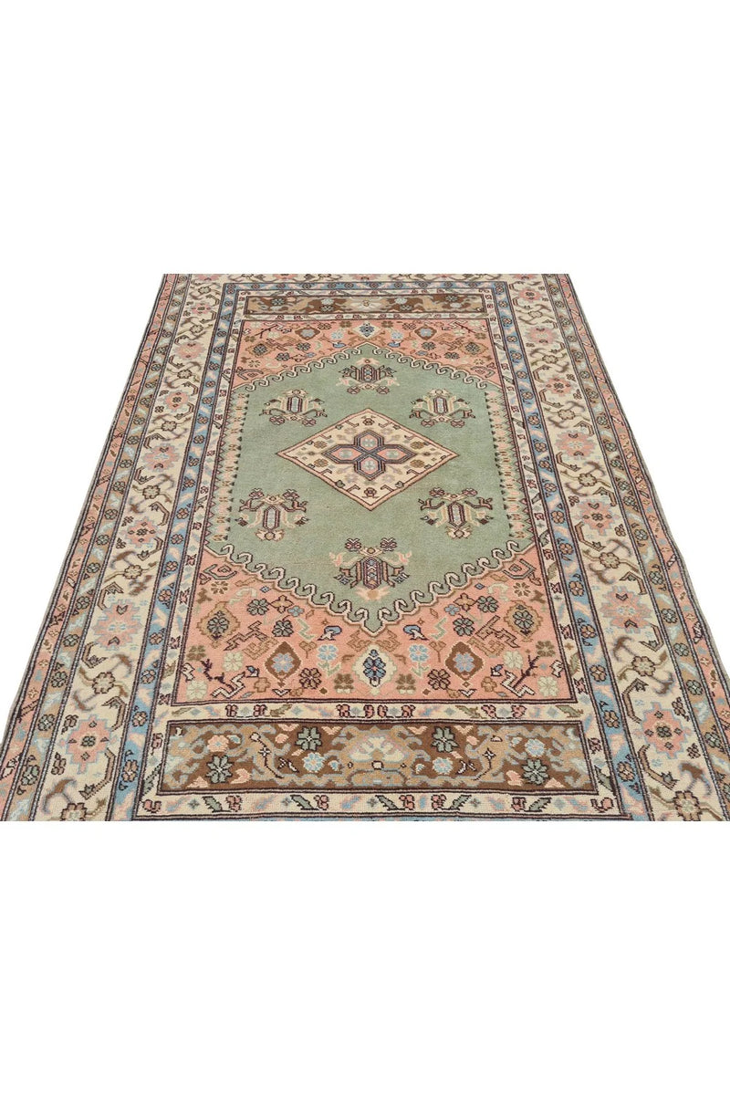 Amazing Hand Knotted Vintage Traditional Tribal Kurdi Pictorial Wool Area Rug 7 x 4 Ft