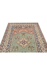 Amazing Hand Knotted Vintage Traditional Tribal Kurdi Pictorial Wool Area Rug 7 x 4 Ft