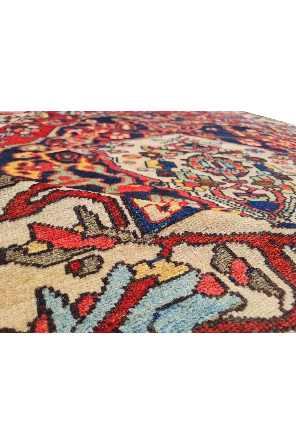 Amazing Hand Knotted Vintage Baghtiyaar Wool Area Rug 7 x 4 Ft