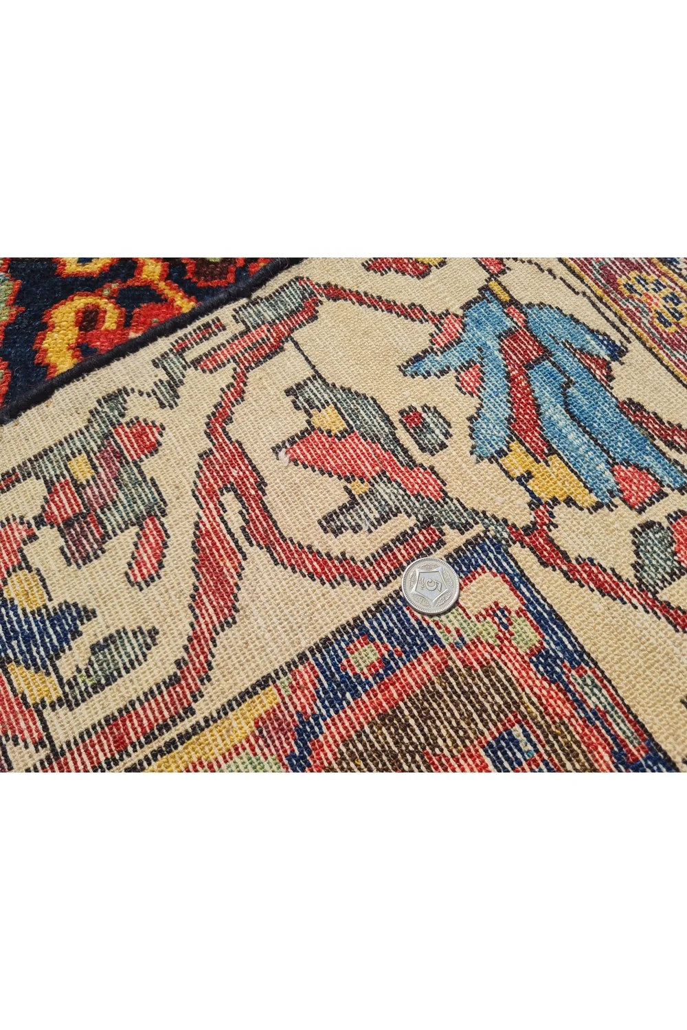 Amazing Hand Knotted Vintage Baghtiyaar Wool Area Rug 7 x 4 Ft
