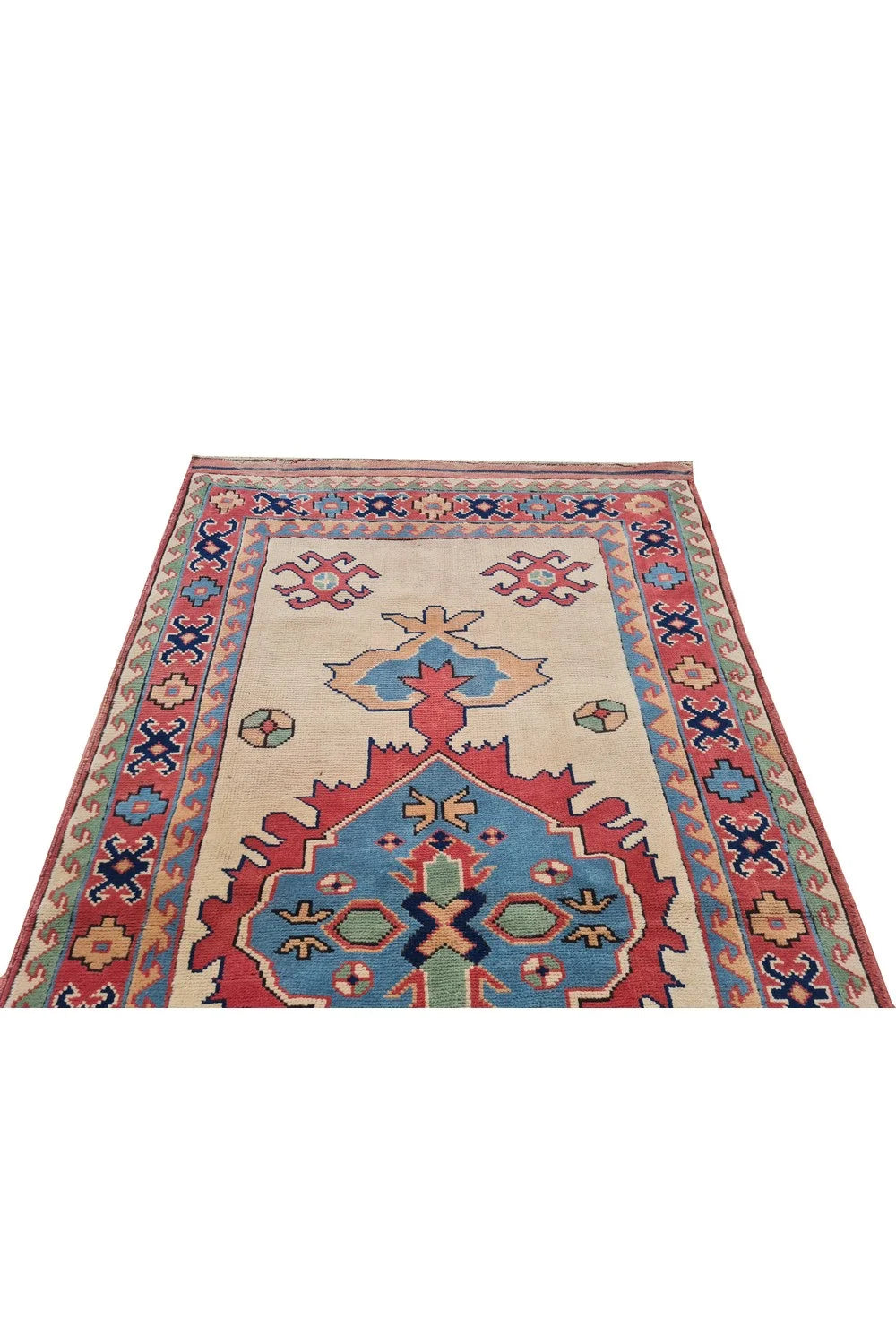 Amazing Hand Knotted Vintage Kurdi Wool Area Rug 7 x 4 Ft