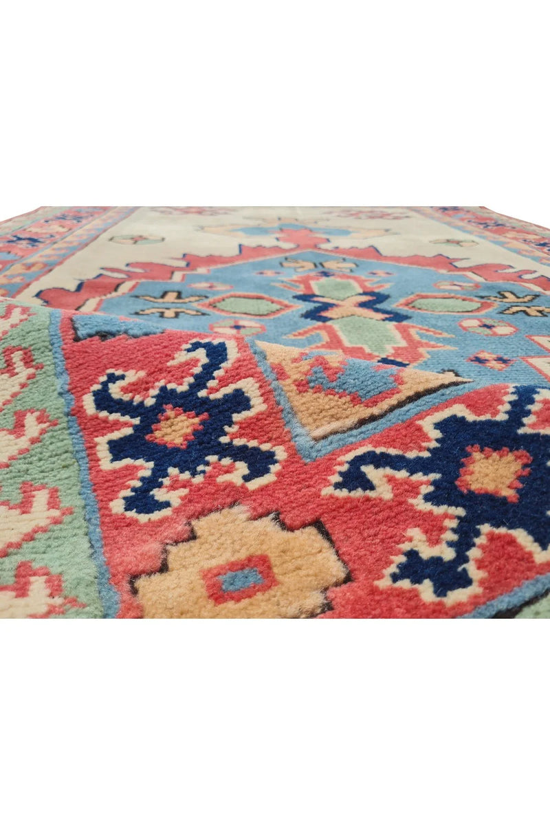Amazing Hand Knotted Vintage Kurdi Wool Area Rug 7 x 4 Ft