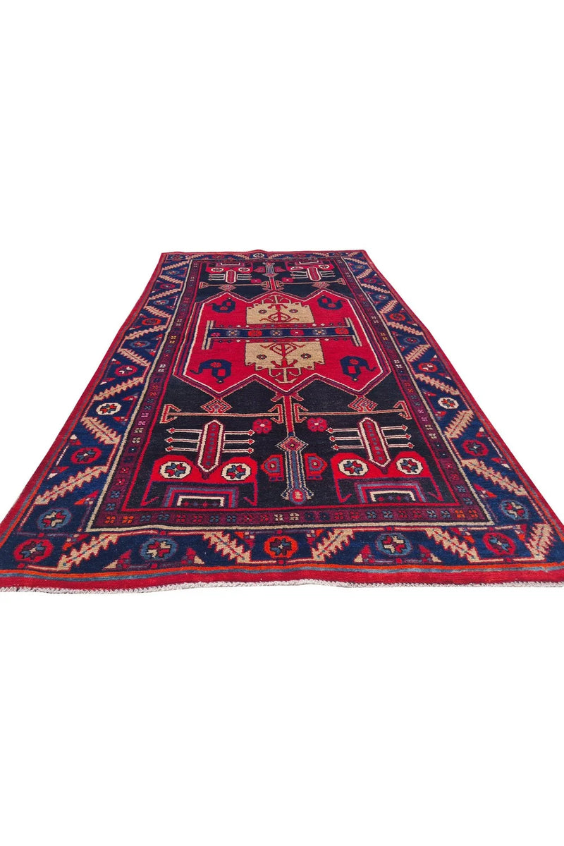 Amazing Hand Knotted Vintage Hamidoun Wool Area Rug 7 x 4 Ft