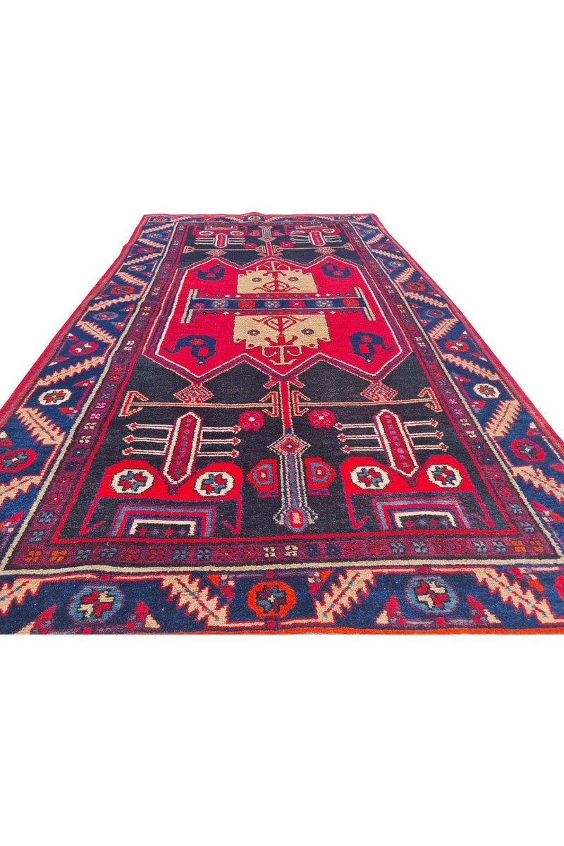 Amazing Hand Knotted Vintage Hamidoun Wool Area Rug 7 x 4 Ft