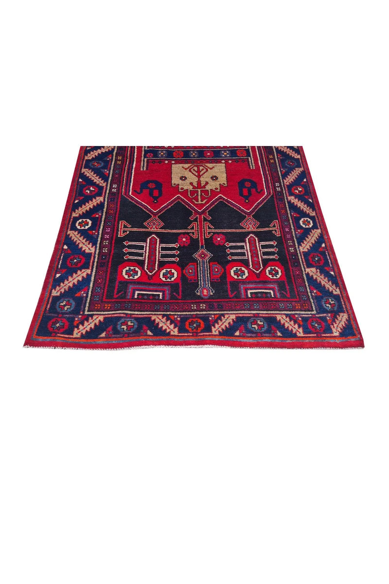 Amazing Hand Knotted Vintage Hamidoun Wool Area Rug 7 x 4 Ft