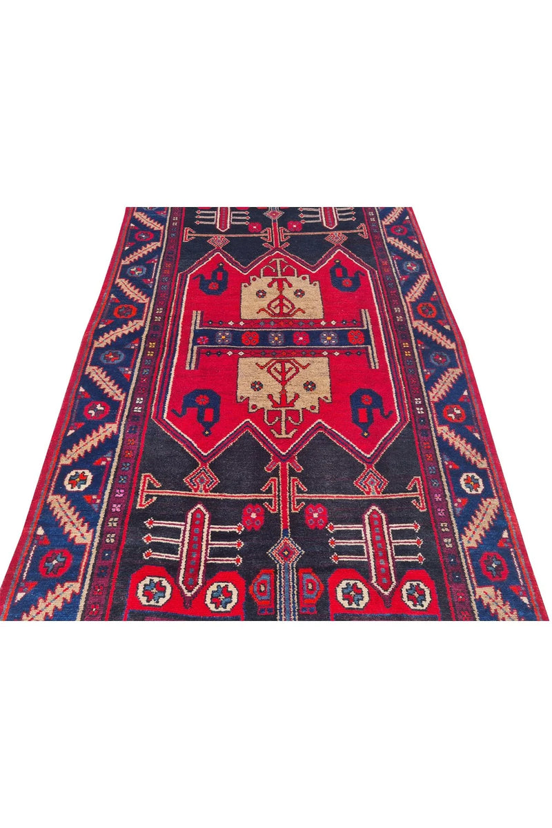 Amazing Hand Knotted Vintage Hamidoun Wool Area Rug 7 x 4 Ft