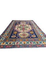 Authentic Hand Knotted Vintage Azarbaijan Wool Area Rug 7.0 x 4.10 Ft (1166 Ger-4)