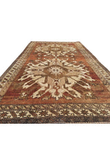 Authentic Hand Knotted Antique Kurdi Wool Area Rug 7.5 x 4.8 Ft (1196 Ger-4)