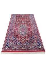 Amazing Hand Knotted Vintage Bijour Wool Area Runner Rug 12 x 3 Ft