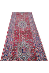 Amazing Hand Knotted Vintage Bijour Wool Area Runner Rug 12 x 3 Ft