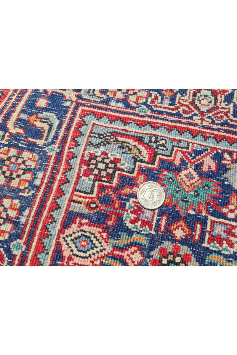 Amazing Hand Knotted Vintage Bijour Wool Area Runner Rug 12 x 3 Ft