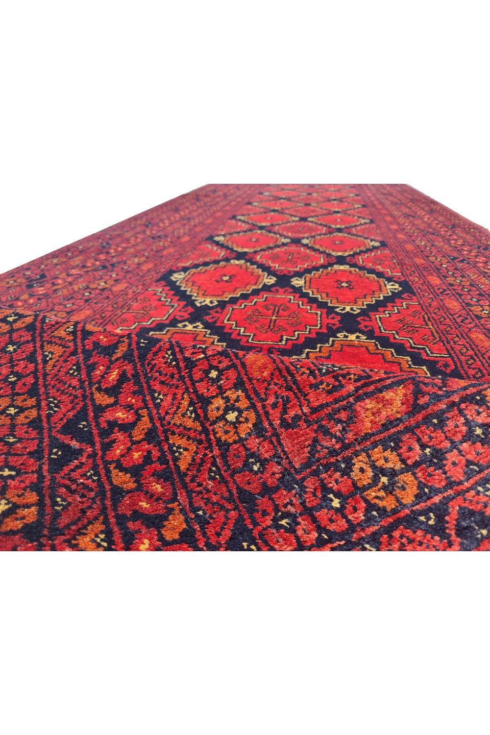 Amazing Hand Knotted Vintage Khuduz Waziri Wool Area Runner Rug 9 x 3 Ft