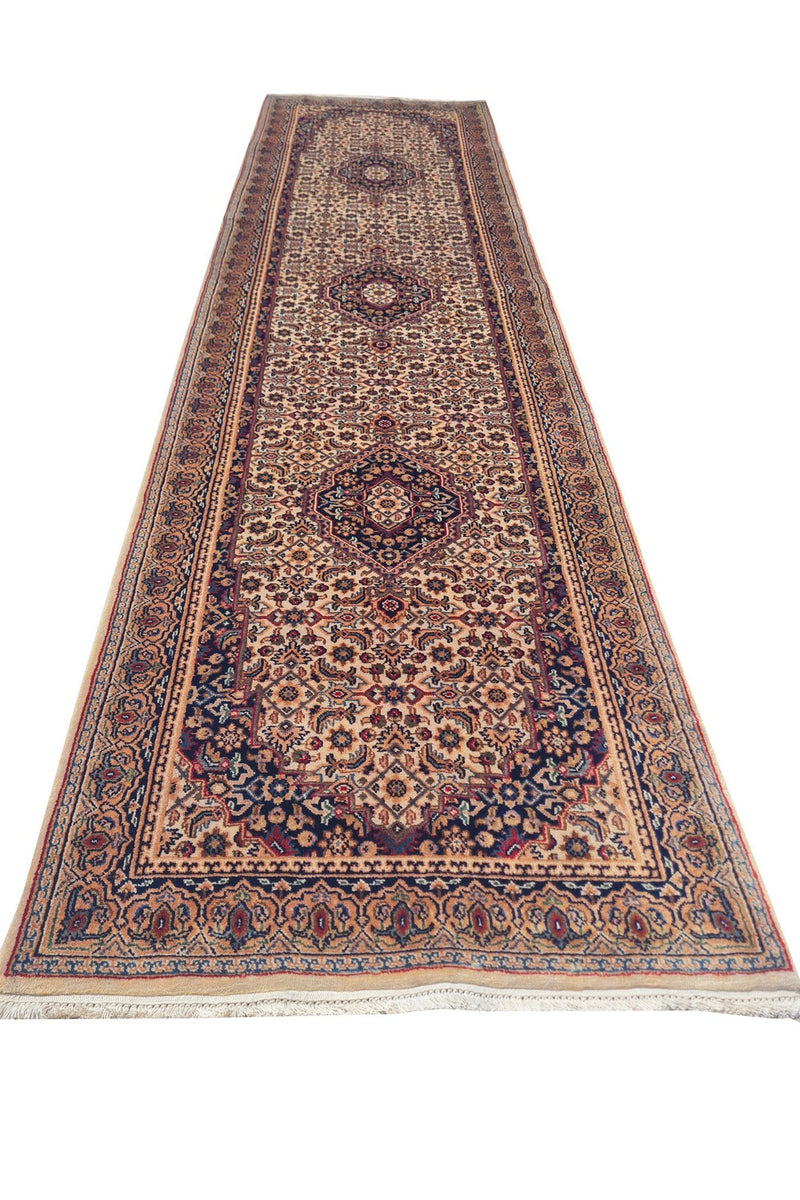 Amazing Hand Knotted Vintage Bijour Wool Area Runner Rug 10 x 3 Ft
