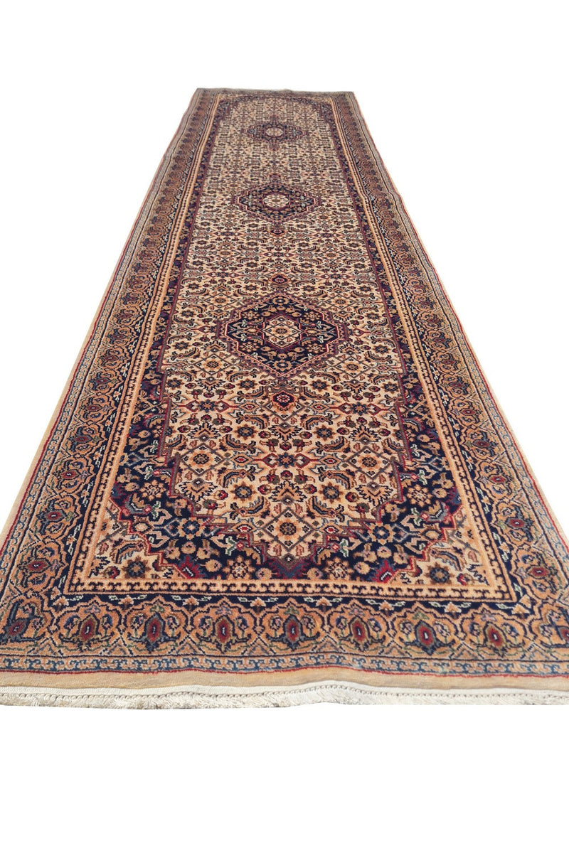 Amazing Hand Knotted Vintage Bijour Wool Area Runner Rug 10 x 3 Ft