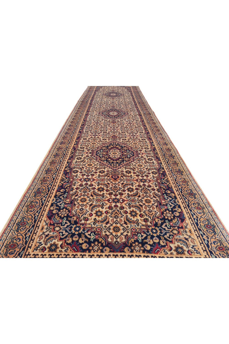 Amazing Hand Knotted Vintage Bijour Wool Area Runner Rug 10 x 3 Ft