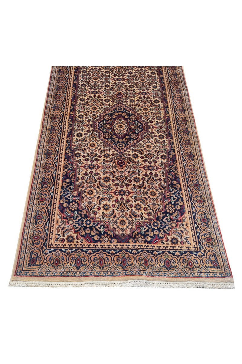 Amazing Hand Knotted Vintage Bijour Wool Area Runner Rug 10 x 3 Ft