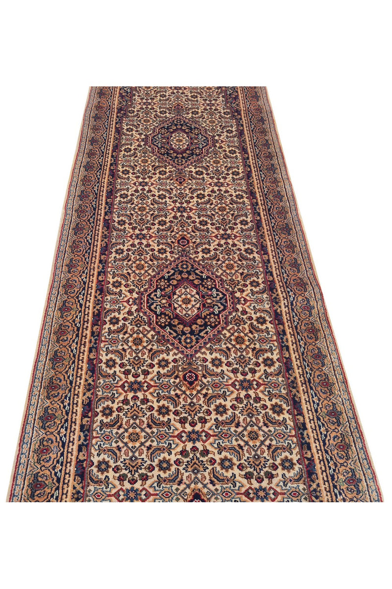 Amazing Hand Knotted Vintage Bijour Wool Area Runner Rug 10 x 3 Ft