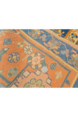 Authentic Hand Knotted Antique Kurdi Wool Area Rug 7.7 x 6.8 Ft (1392 Ger-4)