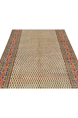 Authentic Hand Knotted Vintage Badam Gul Wool Area Rug 7.11 x 5.5 Ft (1422 Ger-4)