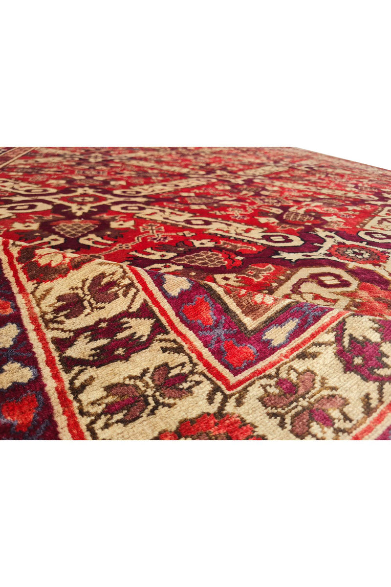 Authentic Hand Knotted Vintage Azarbaijan Wool Area Rug 7.8 x 5.5 Ft (1426 Ger-4)
