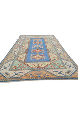 Authentic Hand Knotted Vintage Kurdi Wool Area Rug 10.1 x 6.8 Ft (1427 Ger-4)