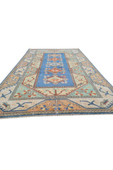 Authentic Hand Knotted Vintage Kurdi Wool Area Rug 10.1 x 6.8 Ft (1427 Ger-4)