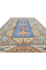 Authentic Hand Knotted Vintage Kurdi Wool Area Rug 10.1 x 6.8 Ft (1427 Ger-4)