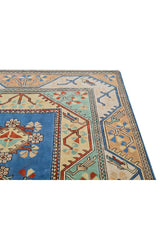 Authentic Hand Knotted Vintage Kurdi Wool Area Rug 10.1 x 6.8 Ft (1427 Ger-4)