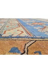 Authentic Hand Knotted Vintage Kurdi Wool Area Rug 10.1 x 6.8 Ft (1427 Ger-4)