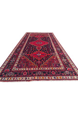 Authentic Hand Knotted Vintage Hamidoun Wool Area Rug 10.10 x 5.4 Ft (1430 Ger-4)