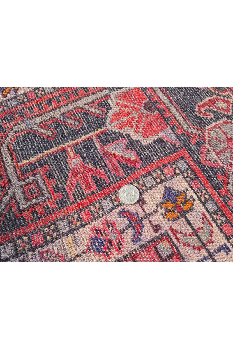 Authentic Hand Knotted Vintage Hamidoun Wool Area Rug 10.10 x 5.4 Ft (1430 Ger-4)