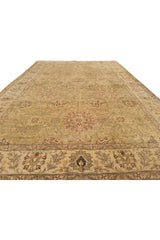 Authentic Hand Knotted Vintage Indo Chobi Wool Area Rug 9.9 x 6.6 Ft (1431 Ger-4)