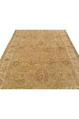 Authentic Hand Knotted Vintage Indo Chobi Wool Area Rug 9.9 x 6.6 Ft (1431 Ger-4)