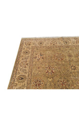 Authentic Hand Knotted Vintage Indo Chobi Wool Area Rug 9.9 x 6.6 Ft (1431 Ger-4)