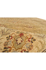 Authentic Hand Knotted Vintage Indo Chobi Wool Area Rug 9.9 x 6.6 Ft (1431 Ger-4)