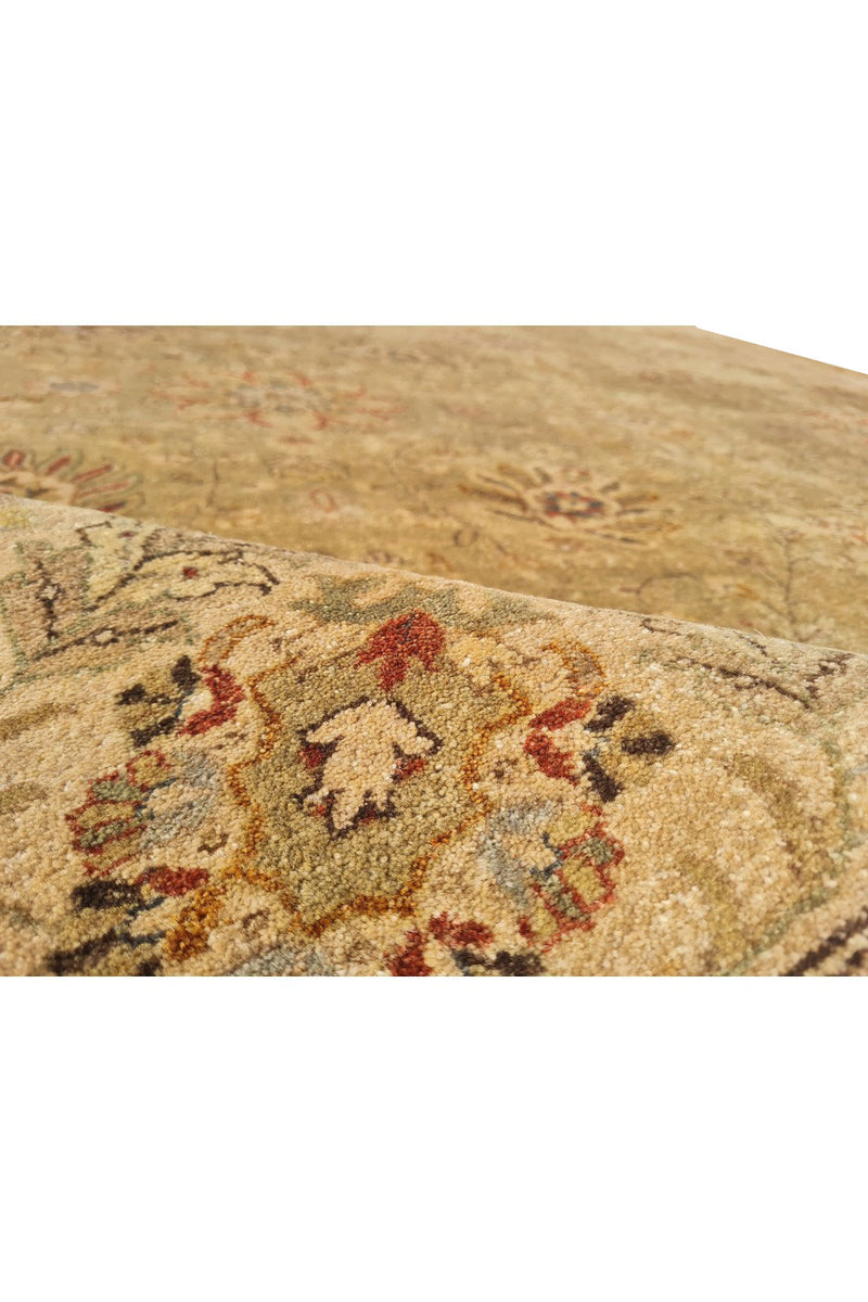 Authentic Hand Knotted Vintage Indo Chobi Wool Area Rug 9.9 x 6.6 Ft (1431 Ger-4)