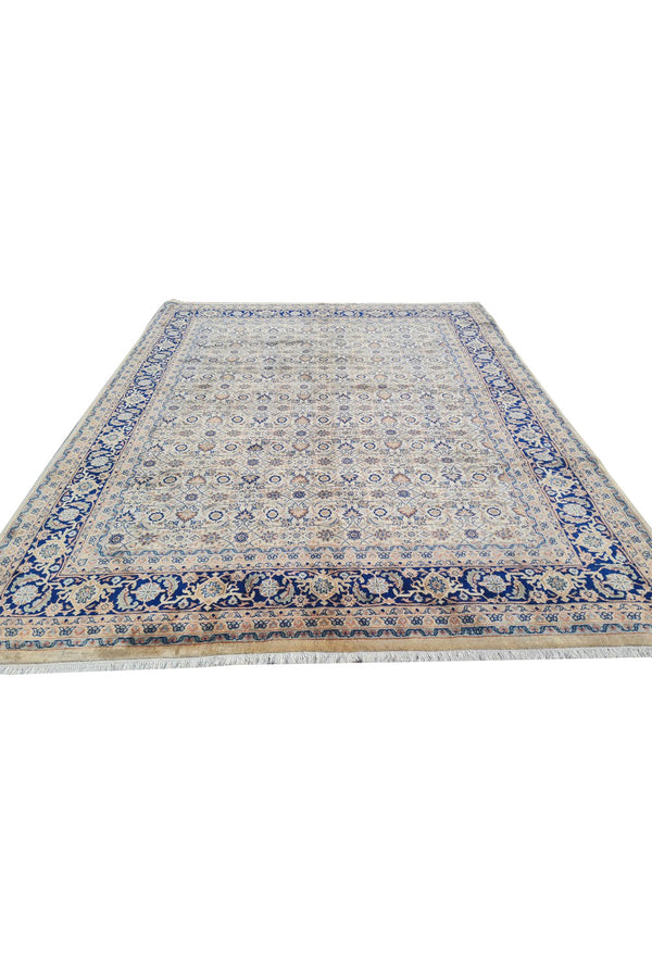 Authentic Hand Knotted Vintage Bijour Wool Area Rug 8.1 x 6.5 Ft (1433 Ger-4)