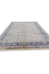 Authentic Hand Knotted Vintage Bijour Wool Area Rug 8.1 x 6.5 Ft (1433 Ger-4)