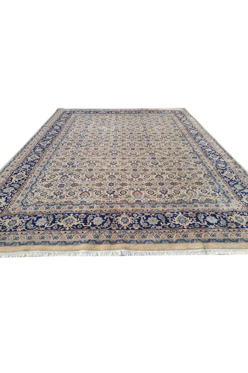 Authentic Hand Knotted Vintage Bijour Wool Area Rug 8.1 x 6.5 Ft (1433 Ger-4)