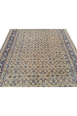 Authentic Hand Knotted Vintage Bijour Wool Area Rug 8.1 x 6.5 Ft (1433 Ger-4)