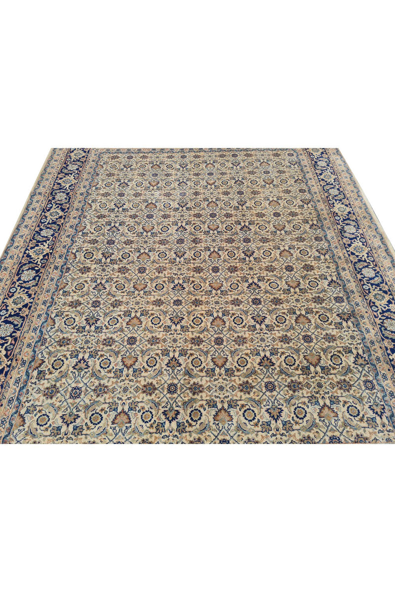 Authentic Hand Knotted Vintage Bijour Wool Area Rug 8.1 x 6.5 Ft (1433 Ger-4)