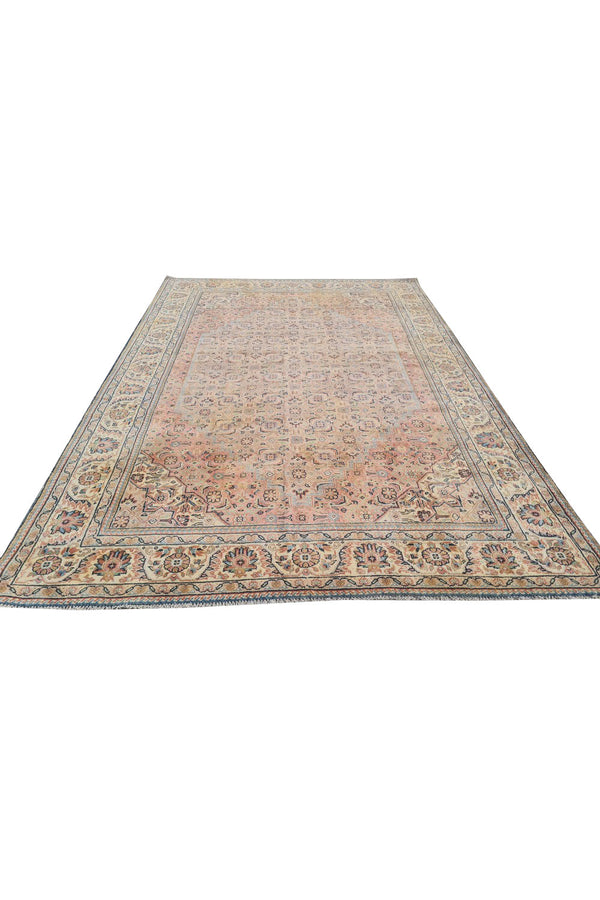 Authentic Hand Knotted Vintage Bijour Wool Area Rug 7.8 x 5.2 Ft (1438 Ger-4)
