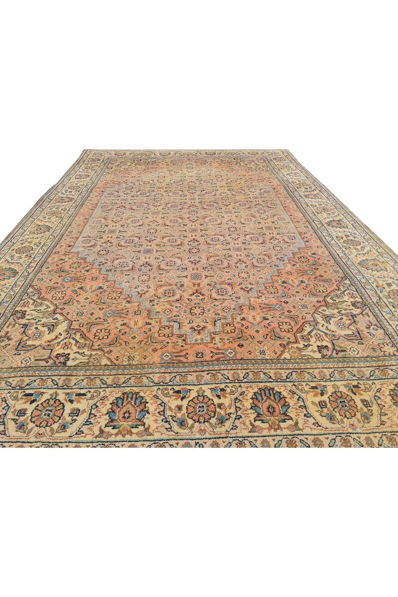 Authentic Hand Knotted Vintage Bijour Wool Area Rug 7.8 x 5.2 Ft (1438 Ger-4)